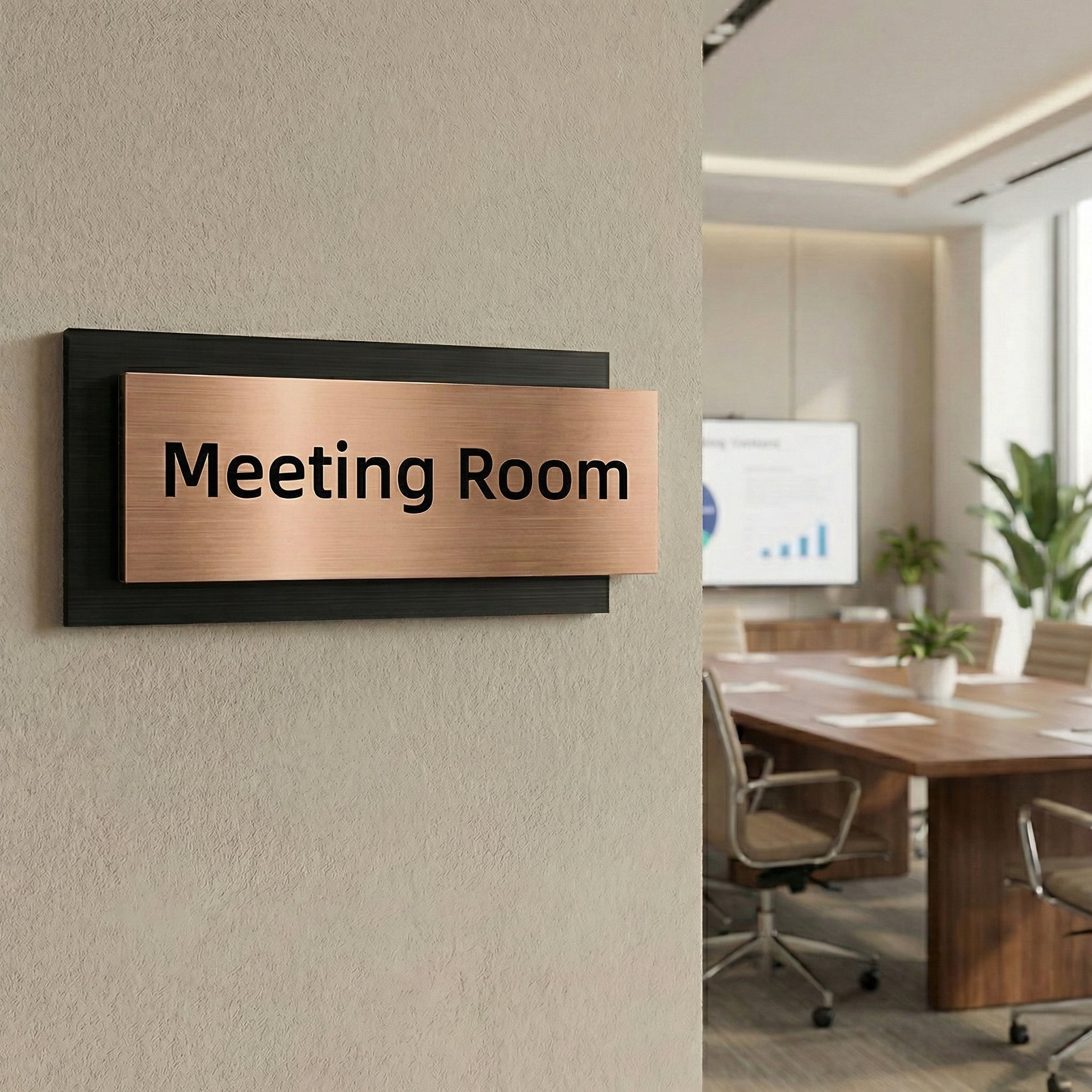 Custom Stainless Steel Office Door Signs | UV Printed Executive Name Plates