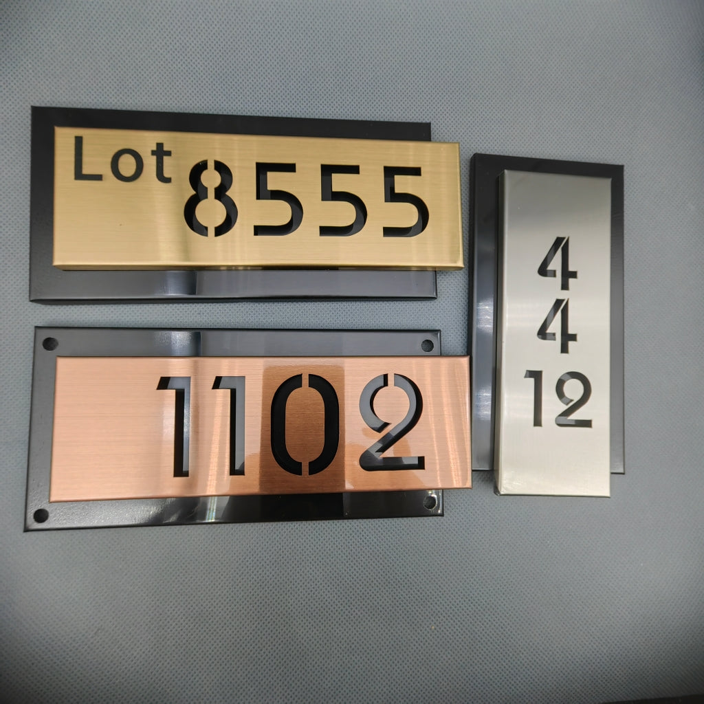 Weatherproof Stainless Steel Address Signs for Home, Office & Hotel