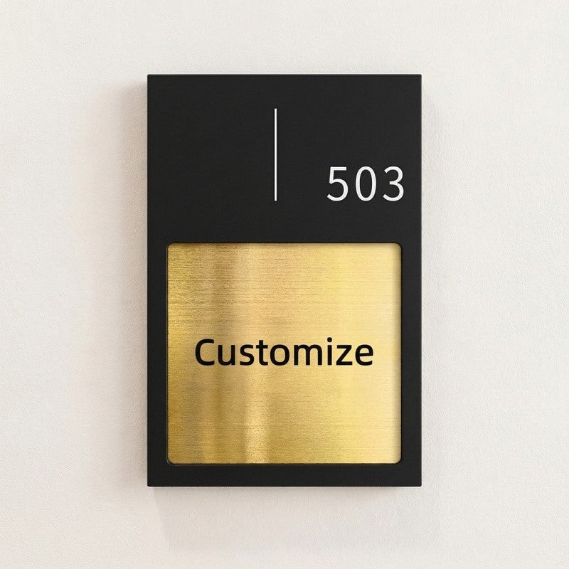 Interchangeable Stainless Steel Pull Office Signs | Luxury Acrylic Door Plates