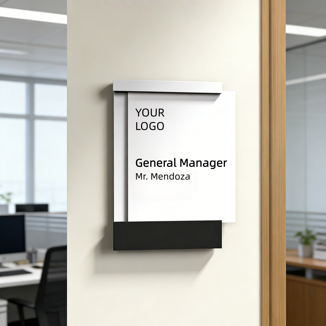 Custom Replaceable Acrylic Office Name Signs | Interchangeable Door Plates