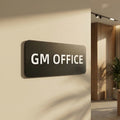 Matte Black Acrylic Door Signs | Custom UV Printed Office Name Plates